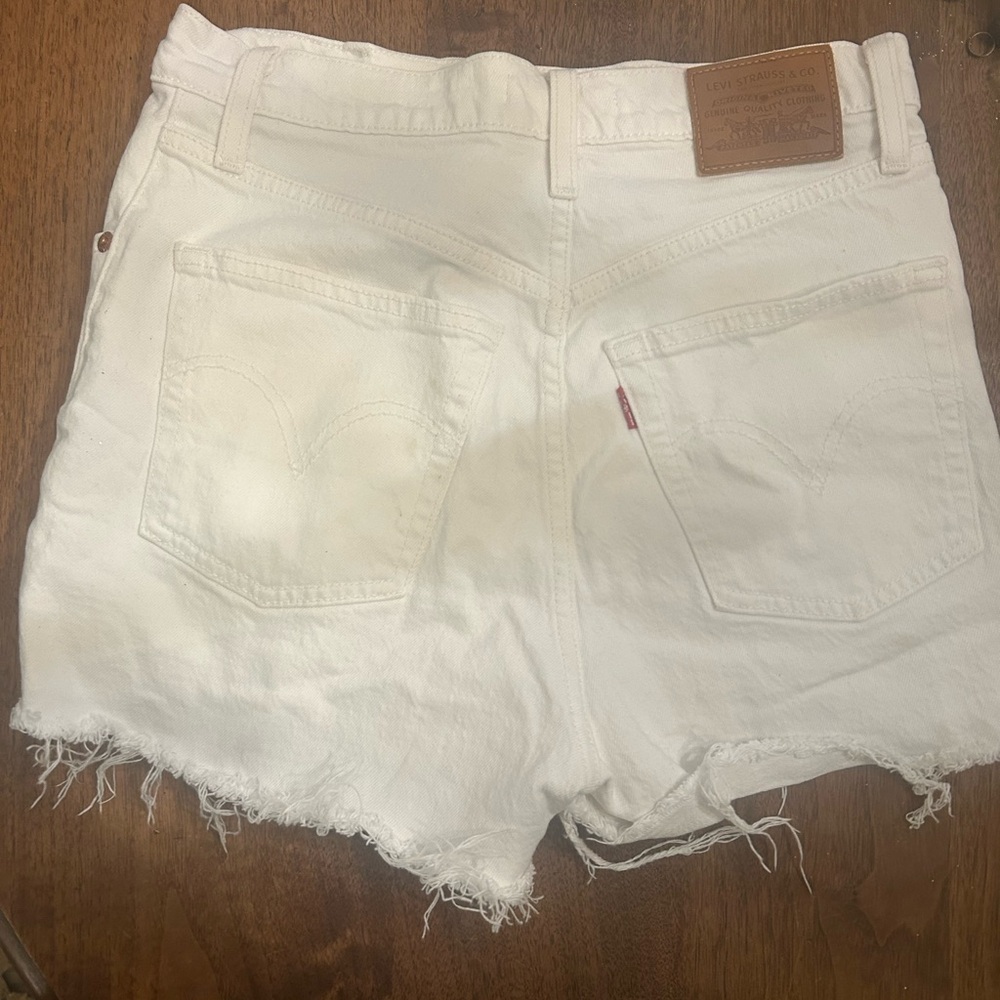 Levi's White Jean Shorts for Women